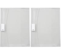 Viquel Strong 24x32cm Transparent Plastic Notebook Cover, Reinforced Back, Flaps & Bookmarks (Pack of 2)