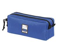 Viquel Teknik Double Compartment Rectangular Pencil Case with 2 Pockets, 22 cm, Blue
