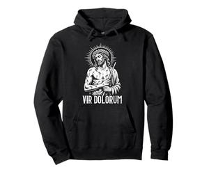 Vir Dolorum Traditional Latin Man of Sorrows Easter Jesus Pullover Hoodie
