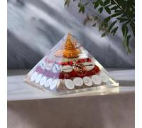 Viraaji Laxmi Yantra Pyramid | 90MM - Large Crystal Large Lakshmi Pyramid with Shree Yantra, Gomti Chakra, Rudraksha, Chirmi & Kaudi Shells for Money, Wealth, Prosperity, Good Luck, Spiritual Growth