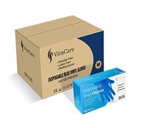 ViraCare 1000 x Blue Disposable Gloves Medium | Vinyl Gloves Disposable Medium | Latex free Glove | Powder Free Glove | Strong And Non-Sterile