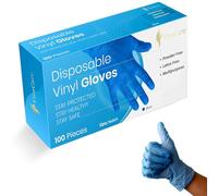 ViraCare 400 x Blue Vinyl Gloves Medium, Latex Free, Powder Free