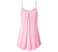 Viracy Dressy Sleeveless Tops for Women, Ladies Office Shirt Sleeveless Long Cami Casual Summer Cotton Tunic Vest Maternity Ultra Soft Well-Fitting Camisole with Leggings Light Pink L Tank Top
