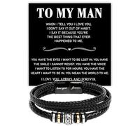 VIRAGIL To My Man Bracelet, Romantic Gift For Boyfriend, Bracelets For Man, Men Bracelet, Love You Forever Gifts For Son Grandson Husband Boyfriend Brother Love, Fit, Leather, no gemstone