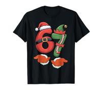 Viral 67 Christmas 67 Meme Santa Elf - SIX Seven Santa Hand T-Shirt