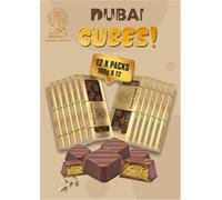 Viral Dubai Chocolate Cubes Box- 1200g - Jumaira Delight Kunafa with Pistachio Cream Filling - Luxurious Dubai Chocolate Cubes- Best Gifts for Kids, Family & Friend for Any Occassion (Pack of 12)