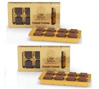 Viral Dubai Chocolate Cubes Box- 200g Jumaira Delight Kunafa with Pistachio Cream Filling - Luxurious Dubai Chocolate Cubes- Best Gifts for Kids, Family & Friend for Any Occassion (Pack of 2)