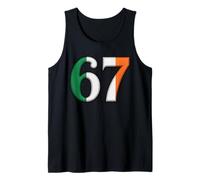 Viral Irish Flag 67 Number Graphic St Patrick's Day 67 Tank Top