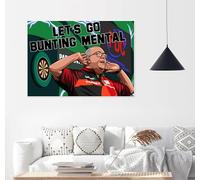 VIRAL POSTERS Bunting Mental Stephen Bunting A1 Darts Wall Art Poster, 84.1 x 59.4 cm
