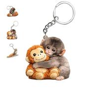 Viral Punch Monkey Acrylic Keychain, Monkeys Punchs Acrylic Keychains, Protect Punch The Monkey Keychain for Backpacks (b)