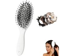 Viral World-Famous 5x Sold Out Paddle Brush - Smoother, Stronger, Shinier Hair - Boar Bristle Brush, Viral Paddle Brush For Fine Thin Hair, With Nylon Bristles And Microsphere Massaging Tips (1pc)