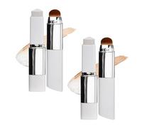 Viralaluna Korean Color-Changing Foundation Stick, Skin Tone Adapting, High Coverage, Hydrating Formula with SPF30, Dual-Ended with Built-in Brush, All Skin Types (Light+Natural)