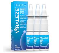 VIRALEZE Barrier Nasal Spray - Helps Trap & Block Cold & Respiratory Viruses, Clinically Proven Layer of Protection - Travel-Friendly Spray for Crowds, Planes & Trains (3 Pack of 10ml / 80 Sprays)