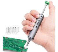 VIRALLOY Solder Sucker No Clog Desoldering Pump Soldering Sucker Perfect Desoldering Tool for Solder Remover with Strong Suction, Heat Resistant Pinecil Nozzle for Smooth Solder Inrush