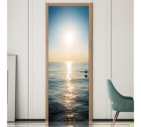 VIRANDA 3D Door Sticker Peel and Stick Murals Removable self-Adhesive Door Cover PVC Waterproof Door Poster Sea Door Decoration for Living Room Bedroom Home Door Sticker Design 31.5"x 78.7"