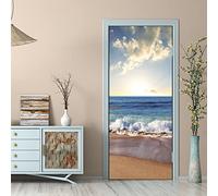 VIRANDA 3D Door Sticker Peel and Stick Murals Removable self-Adhesive Door Cover PVC Waterproof Door Poster Sparkling for Living Room Bedroom Door Decoration Design 30.3"x 78.7"