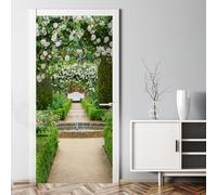 VIRANDA 3D Door Sticker Peel and Stick Murals Removable self-Adhesivev Door Poster Door Cover PVC Waterproof Wallpaper Garden Door Decoration for Living Room Bedroom Home Design 30.3"x 78.7"