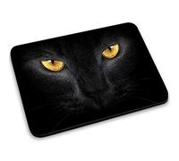 Virano Cats 10034, Black Cat, Mouse Pad with Colourful Design Strong Anti-Slip Base For Optimum Support Compatible With All Mouse Types (Ball, Optical, Laser).