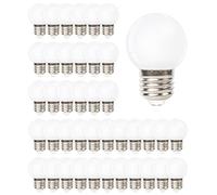 VIRANSHEN LED 40 Pack Cool White LED Light Bulb E27 Screw Cap, 3W, 240Lm, Mini Golfball Energy Saving Bulb for Indoor and Outdoor Lighting Decoration Party Patio Garland Garden