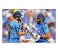 Virat Kohli & Rohit Sharma - India Cricket Autograph Signed A4 Photo Print