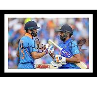 Virat Kohli & Rohit Sharma - India Cricket Autograph Signed & Framed Photo