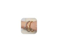 VIRAVENTO 3-8Pcs Gold Bangles for Women Silver Bangles Chunky Bracelets Wrist Cuff Trendy Statement Bangles, One Size, Zinc, no gemstone