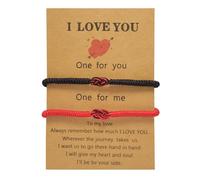 VIRAVENTO Matching Bracelets for Couples Best Friends Valentines Day for Her Him Heart Bracelet of Fate Relationships Bracelets for Couple, adjustable, Rope, no gemstone