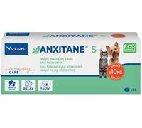 Virbac Anxitane 30 Chewable Tablets For Small Dogs Cats Under 10Kg Anxiety Stress Relief