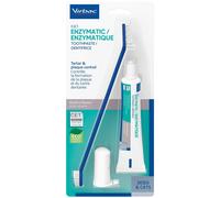 Virbac CET Oral Hygiene Kit - Toothbrush & Toothpaste Kit for Dogs & Cats, Poultry Flavour. Tartar & Plaque Control
