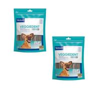 Virbac VeggieDent 15 Strips XS < 5kg | Twin Pack | 2 x 120g | Chew Strips for Small Dogs | Vegetarian Dental Plaque Control Snack