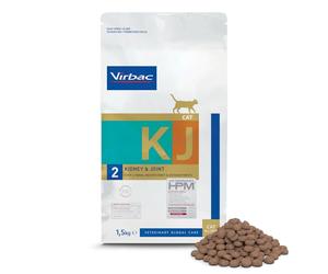 Virbac VETERINARY HPM Kidney & joint cat Food KJ2 | For Chronic Kidney Disease | 1.5kg Bag