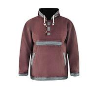 virblatt-Baja Hoodie Hippie Hoodie Mexican Sweater Joe Rasta Pullover Ethnic Clothes Drug Retro Festival Hippie Clothing -Sphärenhaft BRM Brown