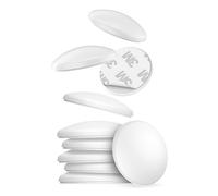 virea 10 x Door Stops 40 x 8 mm White - - Self-Adhesive Door Bumpers - - Elastic Wall Bumpers - - Protectors for Walls and Furniture - - Door Handle stoppers in a Discreet Design - - Rubber