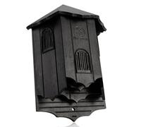 VIREESR Wooden Castle Bat House for Outside - Large Three Chamber Box Perfectly Designed to Attract Bats - Durable and Easy to Hang (Black)