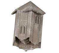 VIREESR Wooden Castle Bat Houses for Outdoors, Bat Boxes for Outside, Large Three Chamber Box Perfectly Designed to Attract Bats, Durable and Easy to Hang (Bat House Ⅰ Distressed Wood)