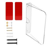 Virefb Home Listening Wall Holder Clear Acrylic with Guarded, 1 pack | Reversible Placement with Raised Edges and Cord Access for Living Rooms, Bedroom Listening and Hardware Included