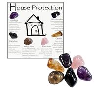 Virelle House Protection Natural Crystal Set for Negative Energy Removal, Home Protection Healing Stones for EMF Cleansing & Spiritual Blessing, Ideal for New Home Gift, Housewarming Kit