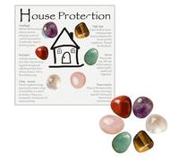 Virelle House Protection Natural Crystal Set for Negative Energy Removal, Home Protection Healing Stones for EMF Cleansing & Spiritual Blessing, Ideal for New Home Gift, Housewarming Kit