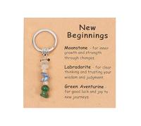Virelle New Beginnings Crystal Keyring for Women, Good Luck Gift for New Job, Farewell, Retirement or New Home