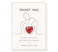 Virelle Pocket Hug Rose Quartz Heart 2cm Small Keepsake Gift - Love Hearts Pink Pocket Hug for Women Daughter Friends - Pocket Hugs for Long Distance Missing You Good Luck Present
