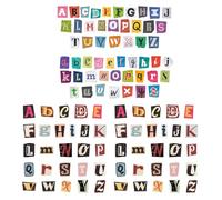 Virelle Retro Stickers for Scrapbooking, 104pcs Self Adhesive Alphabet Letter Stickers Vintage Mini Stickers for Journals Travel Scrapbook DIY Craft Supplies, Cool Stickers for Adults Kids