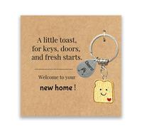 Virelle Simulation Bread Toast Keychain for Women New Job Gifts Congratulations Good Luck Charms New Beginnings Divorce Gifts for Women Cute Breakup Goodbye for Coworkers Going Away Gift