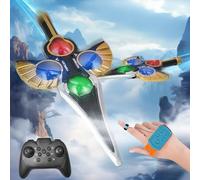 Virellia GHPFLOXQY Flying Sword RC Plane, Hand Gesture & Gravity Control, 360° Stunt Flips, 2.4Ghz Remote Control Airplane with Light, for Boys Girls 8-14