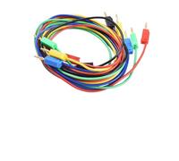 VIRELLO 2mm Banana Lead, Gold Plated Stackable Jumper Wire for Multimeter Audio Lab, 1m Cable 5-Pack Red Black Yellow Green Blue