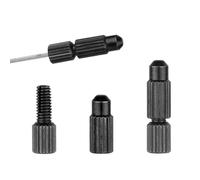 VIRELLO 5PCSBikeCableEndCaps,AlloySplitDesignBrake&GearWireTips,RemovableCorefor2.0-2.5mmOuterDiameterLines,Black