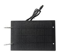 VIRELLO 5W Solar Panel Charger, Portable ETFE Monocrystalline Sun Power Bank with Type-C Output for Camping Hiking Security Monitor, Black