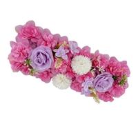 VIRELLO Artificial Silk Roses, 3D Printed Decorative Flowers for Wedding Wall Backdrop Photography Props, White Pink Purple Red Blue Burgundy