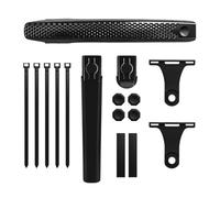 VIRELLO Bicycle Mudguards, Extended Coverage PC Fender for MTB Road Bike, Adjustable Front Rear Wheel Guard for Tyres Under 38mm, Black
