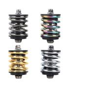 VIRELLO Bicycle Rear Shock Absorber, Ti TC4 Alloy Suspension Screw Rod for Brompton and 3sixty Folding Bike, Ultralight Strong CNC Gray