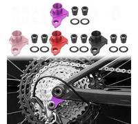 VIRELLO BicycleDerailleurHanger,UDHRearDerailleurScrewsforMountainRoadE-Bikes,AluminumAlloyTailHookwithNuts,Black